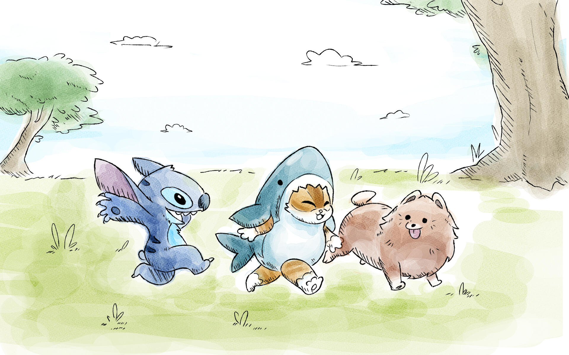 Watercolour-Styled Art