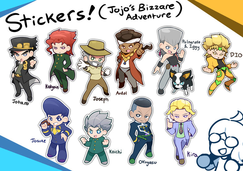 Jojo Character Stickers (JJBA)